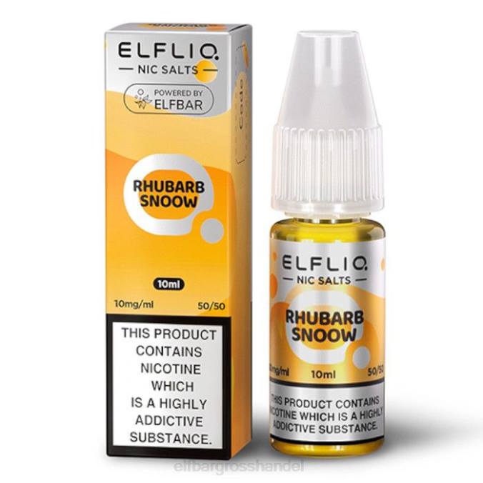 ELFBAR Elfa Pods Großhandel | Elfbar Elfliq Nic Salts – Rhabarberschnee – 10 ml – 10 mg/ml 860Z171